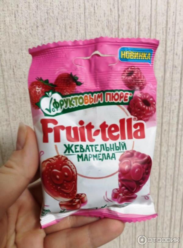 Жевательный мармелад Fruit-tella с фруктовым пюре