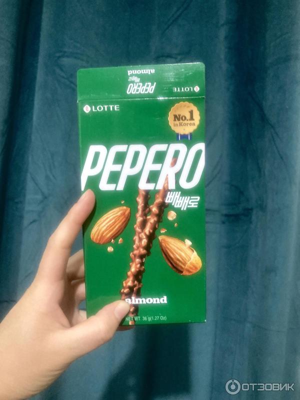 Соломка в шоколадной глазури с миндалем PEPERO almond фото