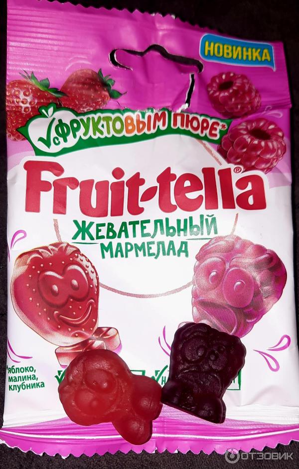 Жевательный мармелад Fruit-tella с фруктовым пюре