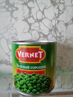 Консервированный зеленый горошек Vernet фото
