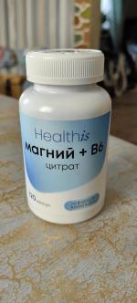 БАД HealthIs "Магний цитрат с витамином В6" фото