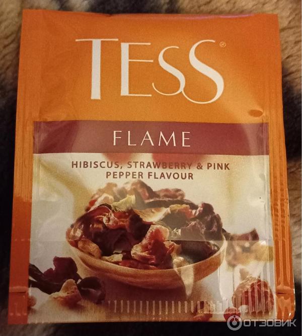 Чайный напиток Tess Flame со вкусом и ароматом земляники и розовым перцем фото