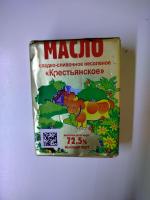 Масло сладко-сливочное несоленое Экопищпром "Крестьянское" 72,5% фото