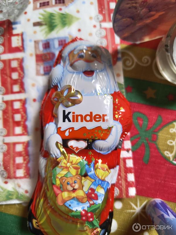 Шоколад Kinder Дед мороз фигурка фото