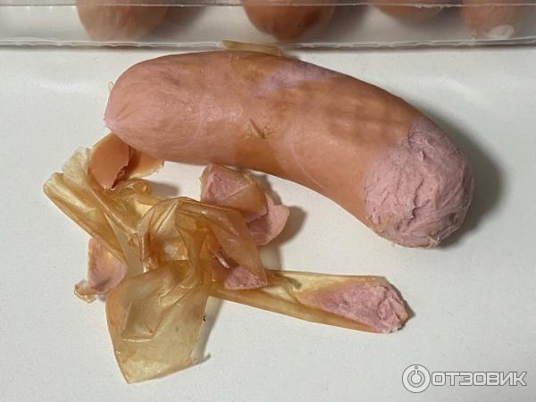 Отзыв о Сардельки Клинский мясокомбинат "Чешские" | Плохо чистятся ...