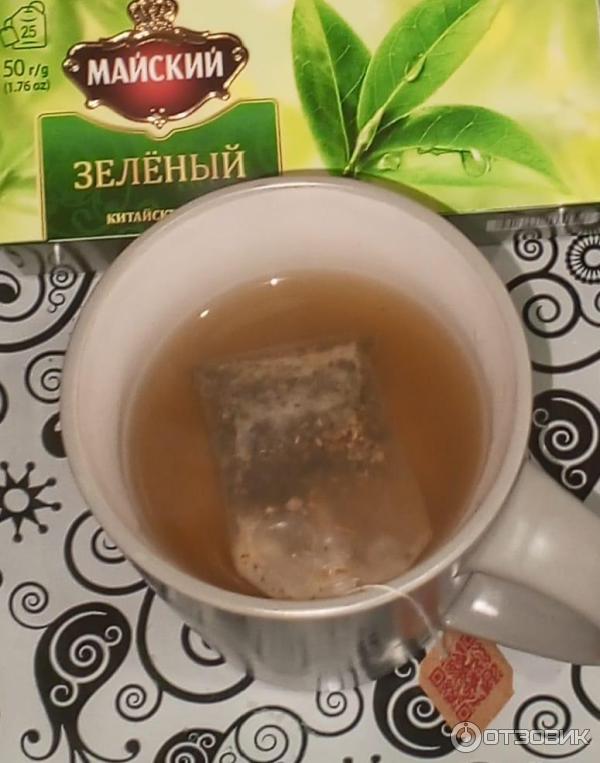 Отзыв о Чай "Майский" китайский зеленый мелкий в пакетиках | Очень ...
