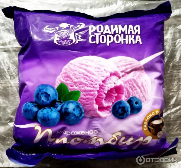 Отзыв о Мороженое пломбир Дакгомз "Родимая сторонка" с черникой ...