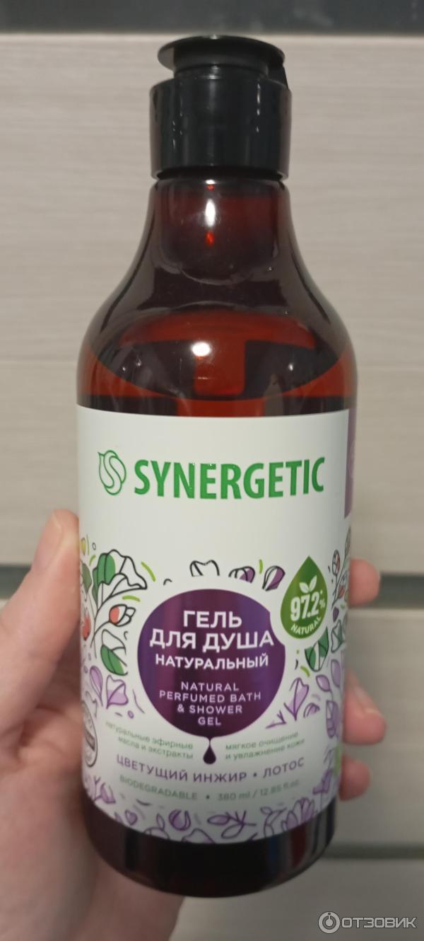 Гель для душа Synergetic Цветущий инжир и лотос фото