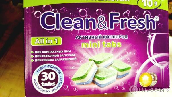 Таблетки для посудомоечных машин CleanFresh Mini Tabs All in 1 фото