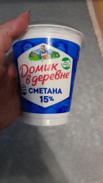 Сметана Домик в деревне 15% фото