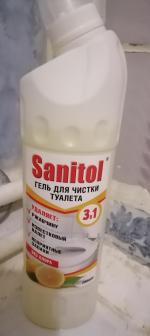 Гель для чистки туалета Sanitol 3 в 1 фото