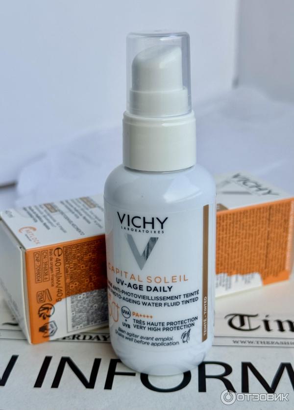 Солнцезащитный невесомый флюид для лица против признаков фотостарения Vichy Capital Soleil UV-age Daily SPF50