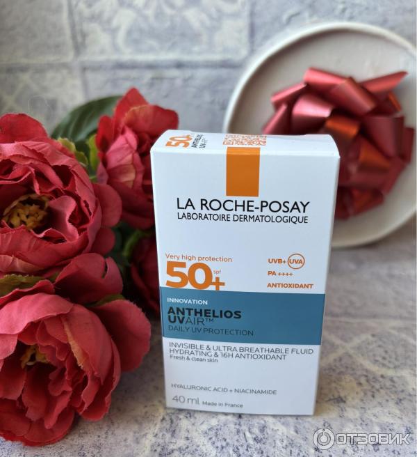 Легкий солнцезащитный флюид для лица La Roche-Posay Anthelios Uvair SPF50PA фото