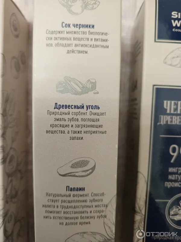 Зубная паста Siberian Wellness Черника и древесный уголь фото