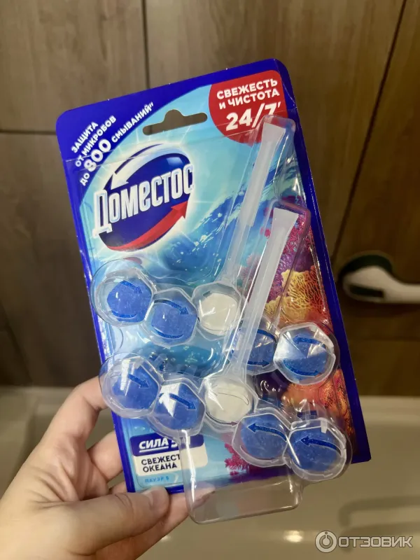 Туалетный блок Доместос Сила 5в1 Свежесть океана фото